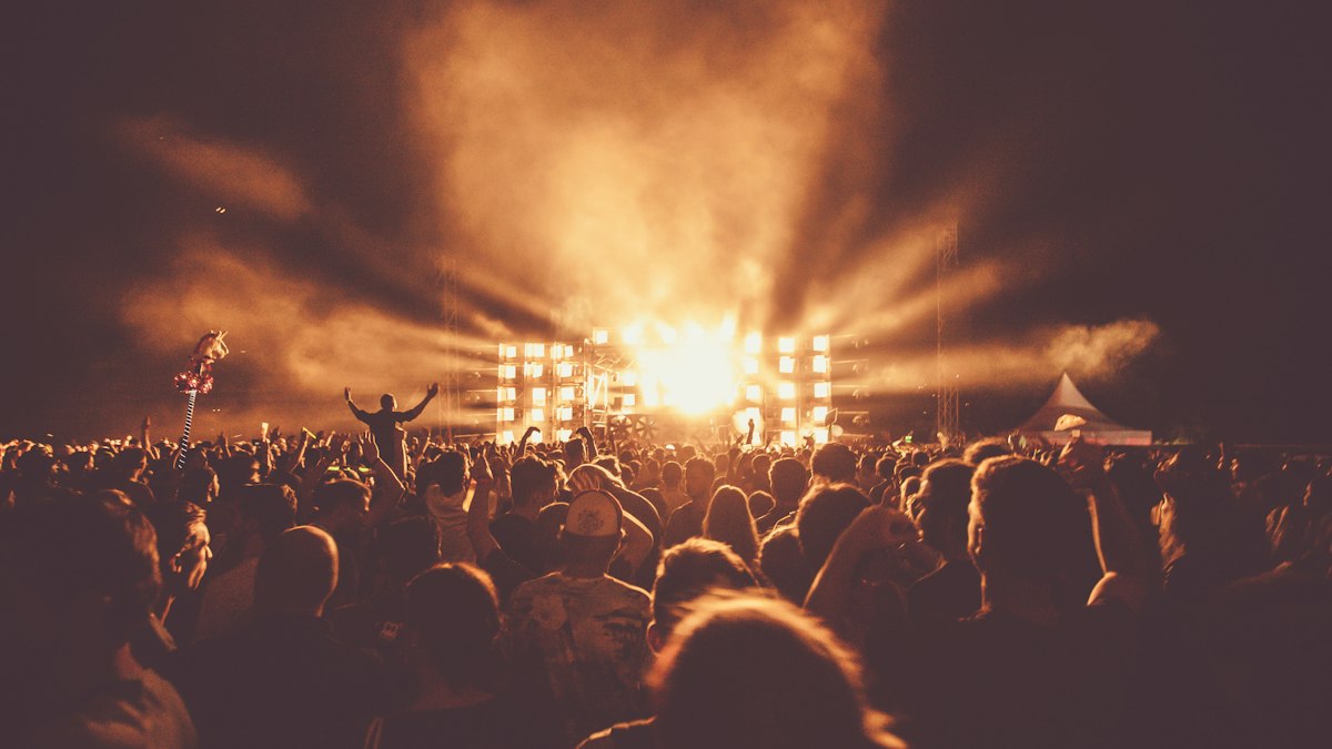 Público em fila na entrada de um show, cenário típico de operação de PDV e venda de ingresso na porta